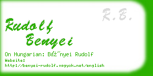 rudolf benyei business card